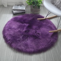 2024 Beste Qualität Korb Stuhl Yoga Matte Wohnzimmer Schlafzimmer Sofa Runde Kunst wolle Schaffell Langes Haar Teppich Boden kissen