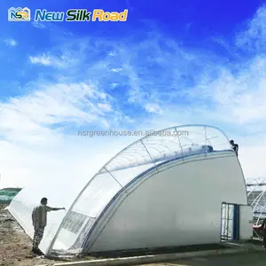 Miglior prezzo grande doppio arco in PVC serra stabile copertura oscurante per esterni con pellicola idroponica di qualità per l'agricoltura