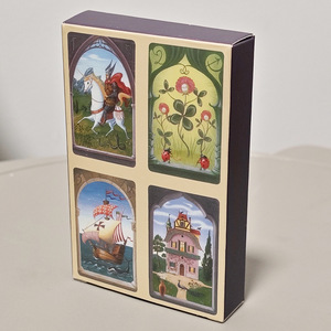 Cartes <span class=keywords><strong>de</strong></span> tarot mystiques <span class=keywords><strong>Lenormand</strong></span> professionnelles, noires, avec cœur noir, <span class=keywords><strong>jeu</strong></span> <span class=keywords><strong>de</strong></span> cartes en velours doux au toucher, bords dorés, impression personnalisée et boîte magnétique - Product Image 2