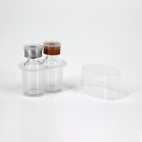 Ampoules en verre transparentes mini 2-30 ml avec bouchon à pression pour poudre lyophilisée, cosmétiques, réactifs, flacons cylindriques vides, emballage vide