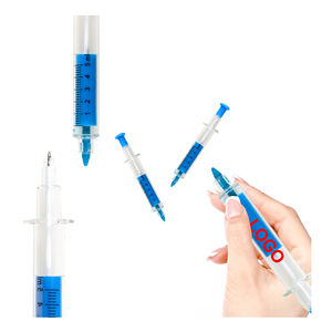 Promotional Novelty 2-1 Syringe Highlighter Ballpoint <b>Pen</b> with Multi-color Plastic Customized Personal Logo Print for Kids Gifts - Product Image 2