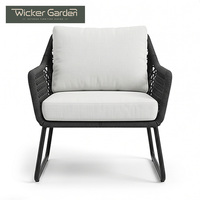 Ensemble de canapés en rotin tressé moderne pour patio extérieur, mobilier de jardin, ensemble de conversation, vente directe d'usine, fabricant sur mesure