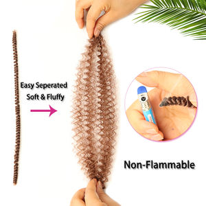 <span class=keywords><strong>Cheveux</strong></span> Synthétiques Roses Ghana Twist Kinky Passion Spring Twist en Vrac, Tresses de Gros 8 Pouces, Crochet Ombre Gris Bleu T <span class=keywords><strong>B4</strong></span> - Product Image 4