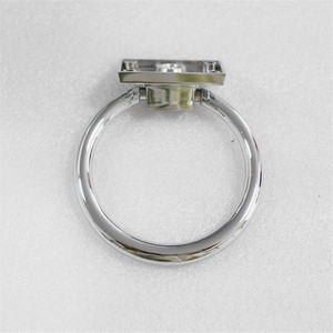 European Minimalist Zinc Alloy Ring <b>Drawer</b> Handle A2167 White Chrome Furniture Hardware - Product Image 3