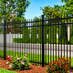 Poste <span class=keywords><strong>de</strong></span> Cerca <span class=keywords><strong>de</strong></span> Seguridad y Privacidad <span class=keywords><strong>de</strong></span> Aluminio con Recubrimiento en Polvo, Horizontal, para Jardines, Estilo Australiano, para Bricolaje en el Hogar - Product Image 2