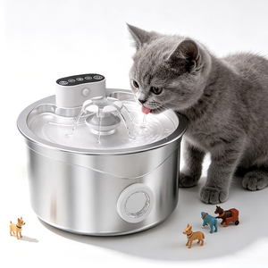 Bebedero para Mascotas de Acero Inoxidable ODM, Diseño Anti Desbordamiento, Dispensador de Agua con Filtro Extraíble - Product Image 1