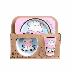 <span class=keywords><strong>2025</strong></span> New Arrival Phim Hoạt Hình Động Vật Sợi Tre Dinning Set Trẻ Em Bé Ăn Tối Tấm Bát Bộ Phân Hủy Sinh Học Bộ Đồ Ăn - Product Image 4