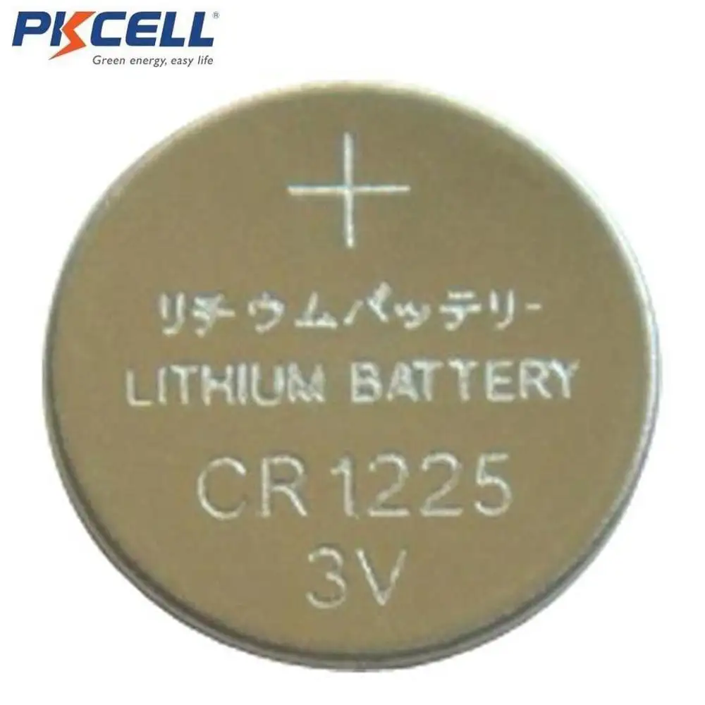 PKCELL लिथियम बटन सेल बैटरी CR1225 50mAh 3V बैटरी