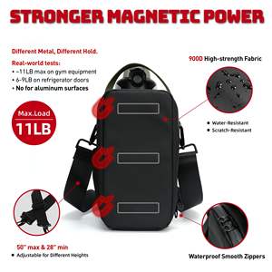 Bolsa de Gimnasio Magnética Tomic Personalizada, Bolsa de Gimnasio Magnética Unisex para Entrenamiento, Viajes y Deportes, Bolsa Bandolera Magnética Pequeña con Porta Botella de Agua - Product Image 4