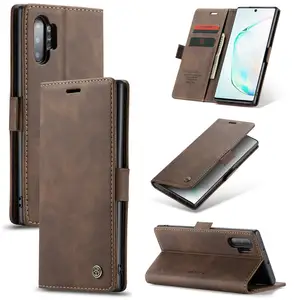 CaseMe Telefon Fall 360 Magnetische PU TPU Silikon Zurück Abdeckung Für Samsung Galaxy Note 10/10 Pro Brieftasche Fall