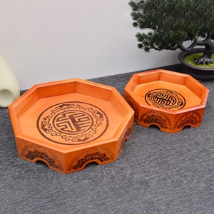 Pine Wood Octagonal Dried Fruit Box 0.8cm Thick Varnished Reusable <b>Storage</b> <b>Tray</b> For Household Use - Product Image 2