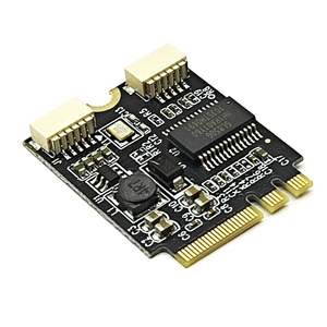 Zuiver koper 2 poorten <span class=keywords><strong>USB</strong></span> 2.0-connector naar NGFF M.2 Key A+E-adapter Riser-kaart datakabel - Product Image 4