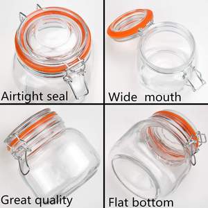 Frascos <span class=keywords><strong>de</strong></span> almacenamiento <span class=keywords><strong>de</strong></span> vidrio hermético con fianzas herméticas y cierres <span class=keywords><strong>de</strong></span> sellado - Product Image 5