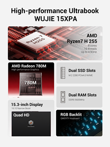 Nueva Laptop para Juegos Mechrevo 15X Pro R7 H255 32GB+1TB, Notebook Gamer de Alta Calidad con CPU AMD Ryzen R7 8745HS, Notebook para Juegos con Wi-Fi - Product Image 3