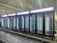 Nouveau Réfrigérateur Commercial Vertical de Luxe avec Écran pour Boissons, Porte Vitrée Intelligente et Refroidissement par Ventilation pour Magasin