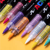 Marqueur liquide droit 240 couleurs avec pointe souple, stylo de dessin à encre permanente, marqueur acrylique liquide droit pour étudiants, nouveauté