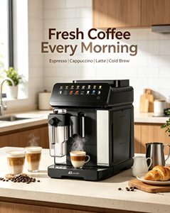 เครื่องชงกาแฟอัตโนมัติ Anbolife พร้อมเครื่องบดในตัวและถังนม แรงดัน 15 บาร์ ฟังก์ชั่นชงเย็น 8 รสชาติ หน้าจอสัมผัส ชงเอสเพรสโซได้ - Product Image 3