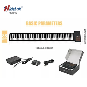 Mini clavier numérique à enrouler 88 touches, jouets pour enfants, Instruments de musique, Piano pliable - Product Image 6