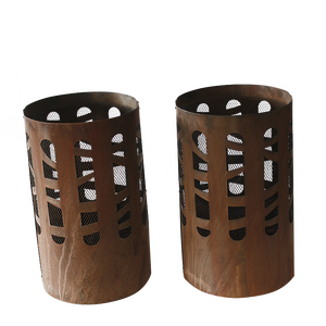 Nouveau produit : Panier de barbecue haut d'extérieur en acier Corten rouillé pour <span class=keywords><strong>brasero</strong></span> - Product Image 4