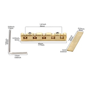 Servicios de <span class=keywords><strong>mecanizado</strong></span> CNC, Bola de rodillo de latón, tuerca de guitarra, 5 cuerdas, alambre de acero inoxidable, accesorio EDM para guitarra eléctrica - Product Image 4