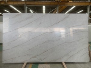 Dalle de quartz artificiel Calacatta Golden Cloud, aspect marbre moderne, pour comptoir et panneau mural, idéale pour l'intérieur d'hôtel - Product Image 6