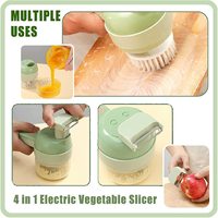 Offre Spéciale Hachoir Électrique Portable Sans Fil pour Ail et Légumes, Lames en Acier Inoxydable, Facile à Nettoyer, en Métal Alimentaire