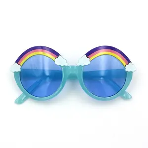 baby designer sunglasses famous brands plastic sunglasses round rainbow shape jelly color kids sunglasses 2023 for girls