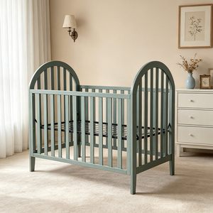 <span class=keywords><strong>Lit</strong></span> cododo classique blanc pour nouveau-né, berceau en métal et en bois pour bébés - Product Image 5