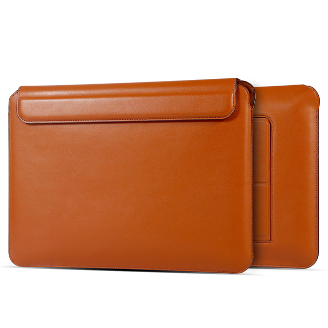 13 14 15 16Inch PU Leather Slim Computer Protective Covers for HP Dell Lenovo Macbook Laptop Sleeve Case Bag With Magnetic Stand