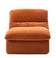 Canapé sectionnel minimaliste italien de style moderne et simple, en tissu lin/velours, pour petit salon ou villa