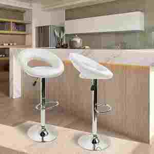 كراسي بار عالية قابلة للتعديل للمطبخ من الجلد الصناعي والبلاستيك بتصميم عصري من المصنع مباشرة - Product Image 2