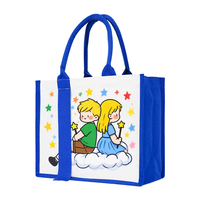 Sac fourre-tout en toile de haute qualité, motif dessin animé, avec poignée renforcée, design fonctionnel et écologique pour les voyages et le shopping