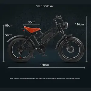 UNIÓN EUROPEA NUEVO MODELO 20 pulgadas Fat Tires 500W 23Ah Batería Todo terreno Bicicleta de montaña eléctrica para adultos para uso urbano - Product Image 2