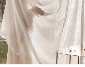 <span class=keywords><strong>Tende</strong></span> Filtranti ZSTARR in Tessuto Bianco con Riflessi Argentati per Soggiorno e <span class=keywords><strong>Camera</strong></span> <span class=keywords><strong>da</strong></span> <span class=keywords><strong>Letto</strong></span>, Luce Soffusa Classica per la Casa - Product Image 4