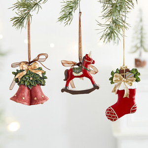 Nueva Decoración Navideña Tridimensional Retro para Colgar en el Árbol, Colgante de Resina con Campana, Regalo para Decoraciones Navideñas - Product Image 3