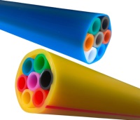 Gaine de protection en PEHD à âme en silicone, codée par couleur, 7 voies, pour fibre optique soufflée FTTH, conduit souterrain de télécommunications