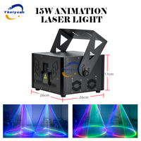 Lumière laser d'animation rvb 15W ILDA DMX Scanner d'animation projecteur laser mariage Dj Disco fête noël effet de scène lumière