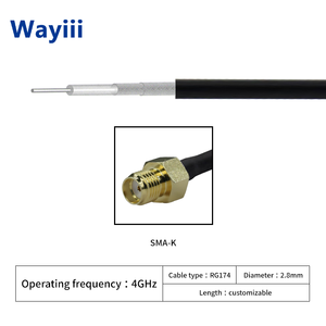 Cavo RF Wayiii <span class=keywords><strong>SMA</strong></span> Maschio-Femmina, Assemblaggio con Conduttore in Rame, 50 Ohm, Cavo Coassiale RG174 4GHz, Connettore <span class=keywords><strong>SMA</strong></span> Maschio-Femmina - Product Image 5