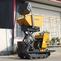 MEILLEUR PRODUIT Mini chargeur sur chenilles Dumper Truck 500kg/1000kg Capacité Mini Track Dumper