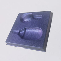 Plateau intérieur personnalisé en pulpe moulée biodégradable, sablée, en fibre de canne à sucre, de couleur violette