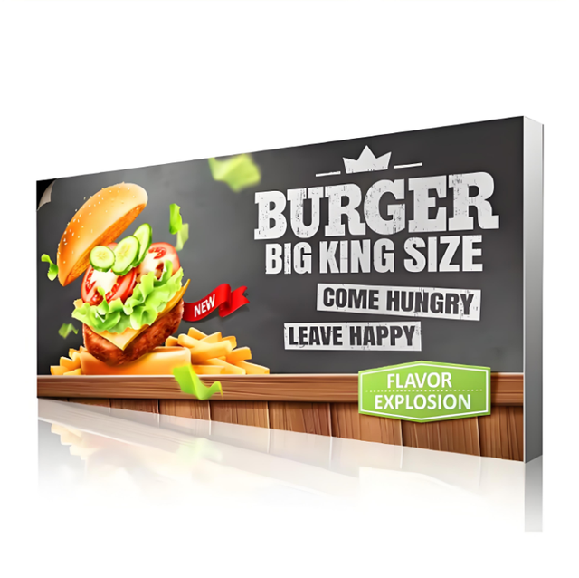 Light Box Sign LED Double Sided Rectangle Soft Film Light Box Advertising Sign for Business Outdoor Easy-Mount Signage