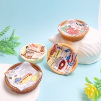 Accessoires de paniers miniatures pour maison de poupée, figurines, 100 pièces, paniers ronds tissés miniatures de 48 mm, modèle 3D pour la décoration de paysages de jardins féeriques