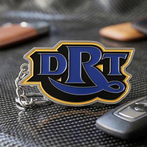 Portachiavi Personalizzati con il Tuo Logo, Placcati in Argento, a Forma di Scudo Irregolare, in Lega di Zinco Smaltata, per Club e Souvenir Aziendali - Product Image 4