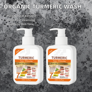 La migliore vendita 150ml di crema detergente naturale per il viso alla curcuma biologica forma Super sbiancante per il viso con controllo dell'olio dei pori profondi - Product Image 2