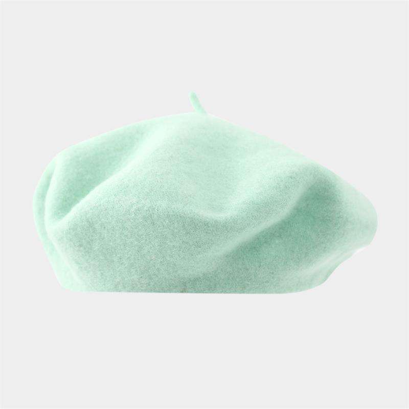 Boina de lana de alta calidad - Verde claro elástica