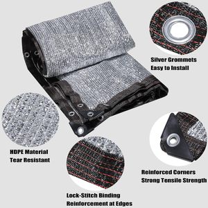 Voile d'<span class=keywords><strong>ombrage</strong></span> rectangulaire en aluminium et HDPE, protection UV argentée, taux d'<span class=keywords><strong>ombrage</strong></span> 30%-95%, <span class=keywords><strong>toile</strong></span> d'<span class=keywords><strong>ombrage</strong></span> pour usage <span class=keywords><strong>agricole</strong></span> - Product Image 1