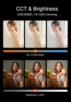 OEM ODM T150 150W LED lumière photographique CRI>95Ra APP contrôle 2700-6500K LED lumière vidéo pour studio photographique