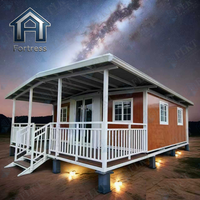 Villa mobile de luxe 40 pieds x 20 pieds, 2 à 3 chambres, maison modulaire préfabriquée, maison conteneur pliable et extensible avec terrasse et véranda