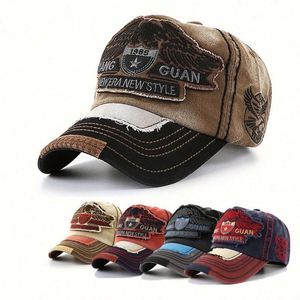 Gorra de Béisbol de Lona de Seis Paneles, Bicolor, Unisex, para Niños, con Bordado 3D de Alta Calidad, Estilo Vintage, para las Cuatro Estaciones - Product Image 1