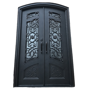 Puertas decorativas exteriores de alta demanda con hierro forjado y vidrio atraen a los mercados residenciales de lujo. - Product Image 1